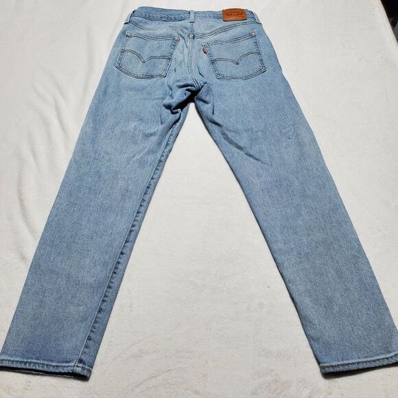 Levis Jeans Women's 28 Blue Wedgie Fit Ankle Denim Button Fly - Picture 2 of 12